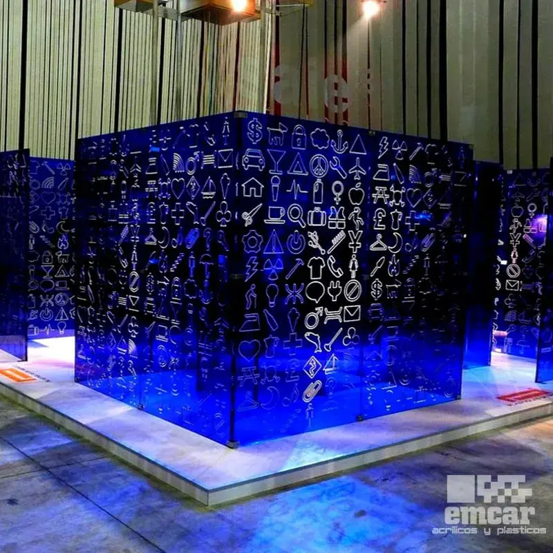 180X120 ACRILICO 3.0 MM L-188 AZUL TRANSPARENTE