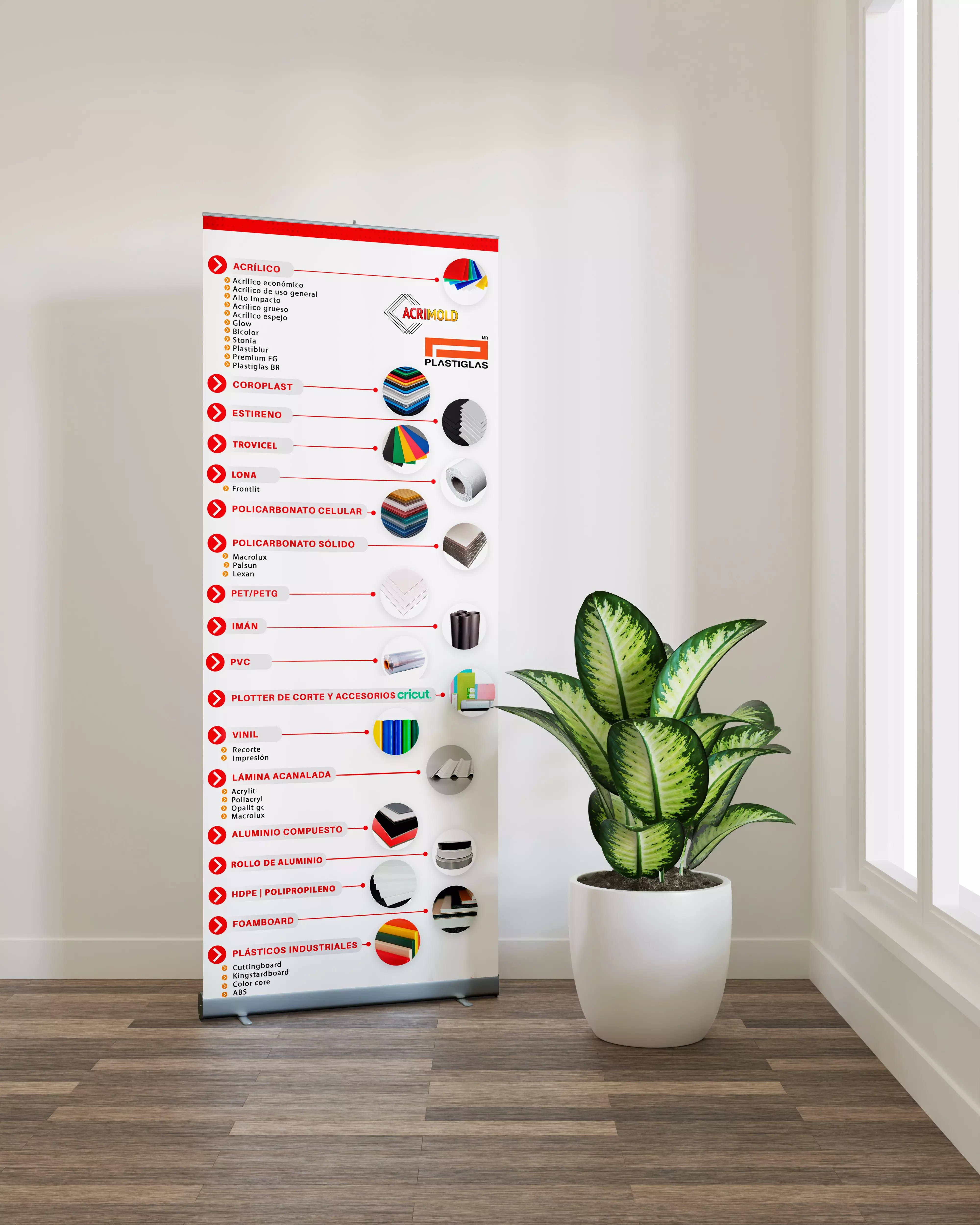 ROLL UP .80 X 2.00 METROS "SENCILLO"